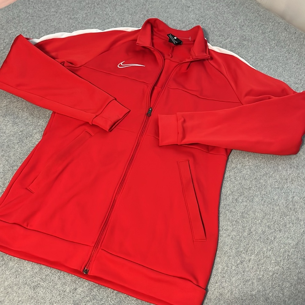 Nike Full Zip Jacket Womens Small Athletic Active Workout Dri Fit Red - Picture 6 of 10